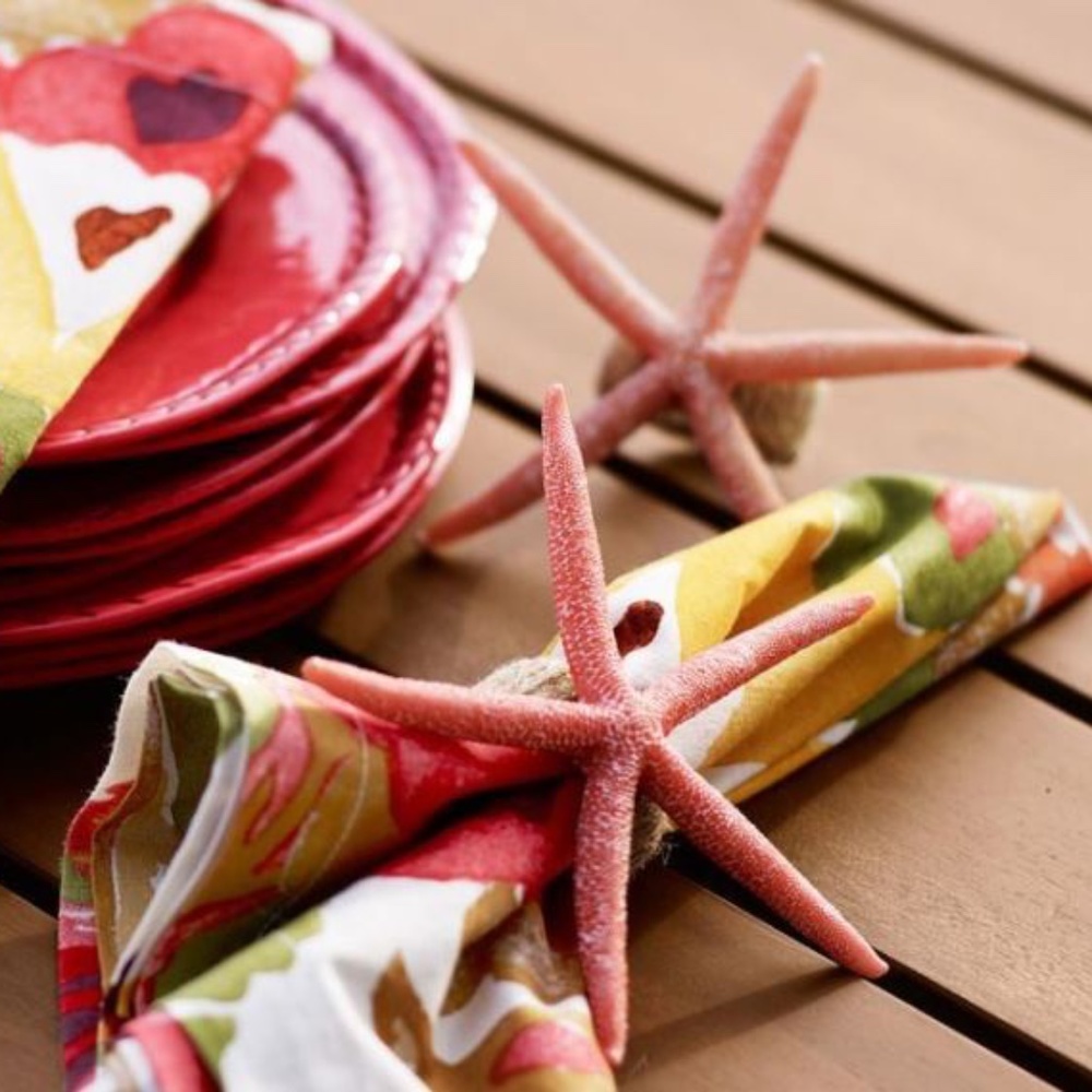 Pottery Barn Starfish Napkin Rings (3)
